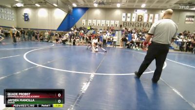 112 lbs Quarterfinal - Jayden Mancilla, Ravage vs Quade Probst, Sanderson Wrestling Academy