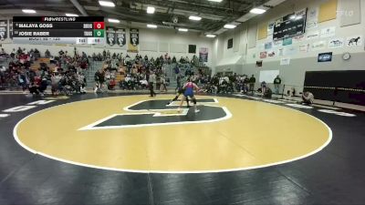 125 lbs Cons. Round 1 - Josie Raber, Thunder Basin High School vs Malaya Goss, Douglas