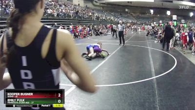 107 lbs Round 3 (6 Team) - Kooper Bugner, Idaho vs Emily Pulk, Minnesota Storm Red