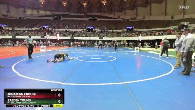 National 6-8 85 Champ. Round 1 - Jonathan Crouse, Hickory Middle School vs Zaeden Young, Pit Bull Wrestling Academy