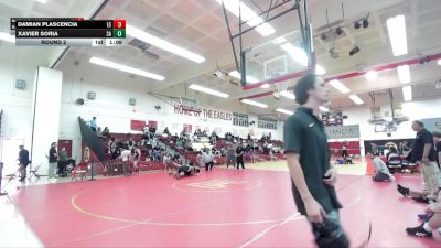 190-215 lbs Round 2 - Damian Plascencia, Estancia H.S. vs Xavier Soria, Santa Ana