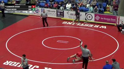 117 lbs Consi Of 16 #1 - Cameron Shaw, Chartiers-Houston vs Noah Hicks, South Williamsport