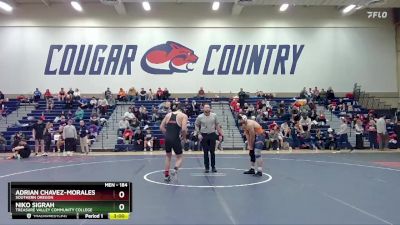 184 lbs Champ. Round 2 - Adrian Chavez-Morales, Southern Oregon vs Niko Sigrah, Treasure Valley Community College