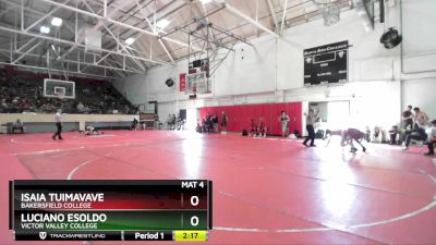 157 lbs Champ. Round 2 - Luciano Esoldo, Victor Valley College vs Isaia Tuimavave, Bakersfield College