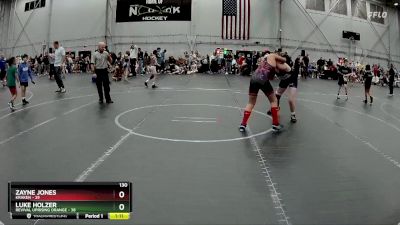 130 lbs Semis (4 Team) - Zayne Jones, Kraken vs Luke Holzer, Revival Uprising Orange