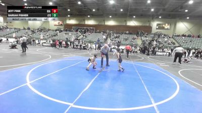62 lbs 2nd Place - Jett Finn, USA Gold vs Sariah Fisher, Atc