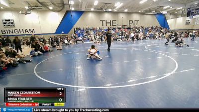 73 lbs Round 1 - Brigg Foulger, Charger Wrestling Club vs Maisen Cedarstrom, West Jordan