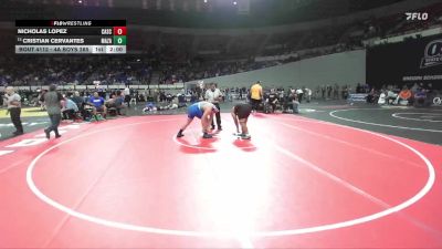 4A Boys 285 lbs Champ. Round 1 - Cristian Cervantes, Mazama Boys vs Nicholas Lopez, Cascade Boys