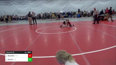 66 lbs Round Of 16 - Luke Baublitz, Stewartstown vs Jordan Shock, Altoona