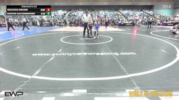 49 lbs Quarterfinal - Grayson Brown, Rising Kingz vs Easton Saltenberger, Klamath Prep