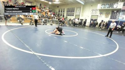 144 lbs 1st Place Match - Lucas Hernandez, Santiago Corona vs Logan Pistilli, Huntington Beach
