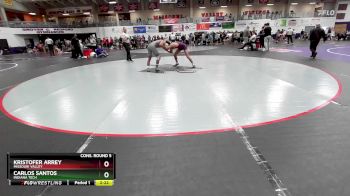 149 lbs Cons. Round 5 - Kristofer Arrey, Missouri Valley vs Carlos Santos, Indiana Tech