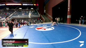 95-110 lbs Round 3 - Caydee Eden, Powell Wrestling Club vs Allison LeBlanc, Powell Wrestling Club