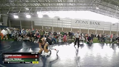 110 lbs Cons. Round 4 - Cooper Hastings, Idaho vs Braxton Trimble, Sanderson Wrestling Academy