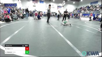 49 lbs Consi Of 4 - Bill Cox, Weatherford Youth Wrestling vs Jordyn Keever, Norman North