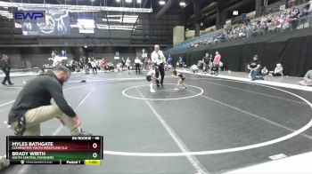 46 lbs Quarterfinal - Myles Bathgate, Clearwater Youth Wrestling Clu vs Brady Wirth, South Central Punishers