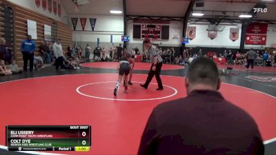 Quarterfinal - Eli Ussery, Camp Point Youth Wrestling vs Colt Dye, Keokuk Kids Wrestling Club