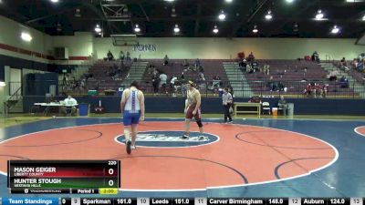 220 lbs Round 4 - Hunter Stough, Vestavia Hills vs Mason Geiger, Liberty County