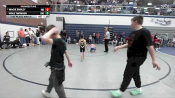 53 lbs 1st Place Match - Kole Thomsen, Fighting Squirrels Wrestling Club vs Macie Ensley, Homedale Wrestling Club