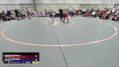 100 lbs Quarters & 1st Wb (16 Team) - Aaron Micheals, Texas Blue vs Chase Dubuque, New Jersey