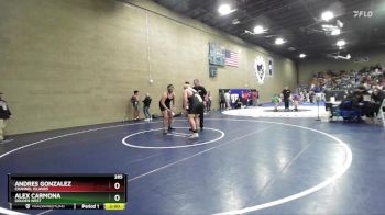 285 lbs Champ. Round 1 - Alex Carmona, Golden West vs Andres Gonzalez, Channel Islands