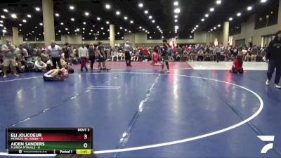 113 lbs Round 1 (32 Team) - Aiden Sanders, Florida Pitbulls vs Eli Jolicoeur, Patriots WC Green