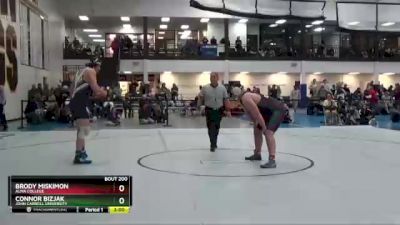 285 lbs Cons. Round 1 - Connor Bizjak, John Carroll University vs Brody Miskimon, Alma College