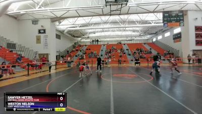 56 lbs Semifinal - Sawyer Hetzel, Greybull Basin Athletic Club vs Weston Nelson, Cody Wrestling Club