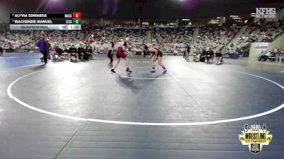 G5A-170 lbs Quarterfinal - Mackenzie Manuel, LEXINGTON (Girls) vs Alyvia Edwards, WAGONER (Girls)