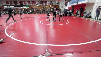 48-50 lbs Round 1 - Tate Johnson, San Clemente Youth Wrestling vs Ricardo Villanueva, Rough House Wrestling