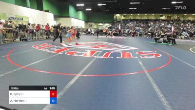 124 lbs Consi Of 32 #2 - Kandice Spry, OH vs Addison Hartley, FL