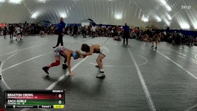 80 lbs Round 6 (10 Team) - Braxton Crowl, Michigan Gold Pittbulls vs Zach Goble, Foundry WC