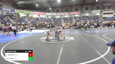 125 lbs Quarterfinal - Lorenzo Arellano, Fort Lupton MS vs Malik Cavitt, Greeley United