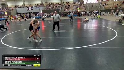 85 lbs Quarterfinal - BOONE MAUGHON, Higher Calling Wrestling Club vs John Phillip Simpson, Big Red Wrestling Club