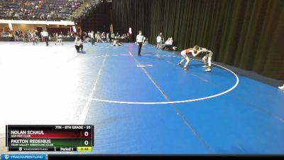 95 lbs Cons. Round 2 - Paxton Redenius, Team Valley Wrestling Club vs Nolan Schaul, USA Mat Club