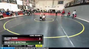 126 Boys Cons. Round 4 - Alijah Paris, Denver vs Nehemiah Quintana, Grandview Wolves Wrestling Clu