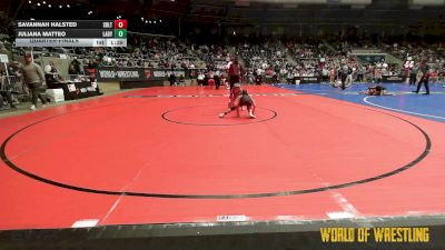 68 lbs Quarterfinal - Savannah Halsted, Sebolt Wrestling Academy vs Juliana Matteo, Lady Warriors Wrestling Club