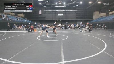 160 lbs Quarterfinal - Hailey Sutton, Bellevue vs Kaiulani Garcia, OSU Cowgirl Wrestling Club