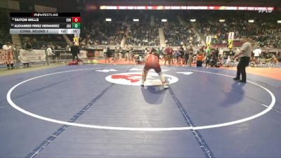 4A-215 lbs Cons. Round 1 - Alexander Perez Hernandez, Jackson Hole vs Taiton Mills, Evanston