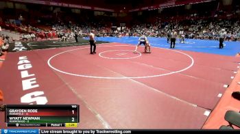 160 lbs D1 - Quarter-finals (fri 5:30 P.m.) - Grayden Rode, Marshfield vs Wyatt Newman, Mukwonago