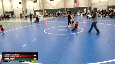 65 lbs Round 2 (8 Team) - Myer Engel, G.I. Grapplers vs Adrian Salinas, Kearney Matcats - Blue