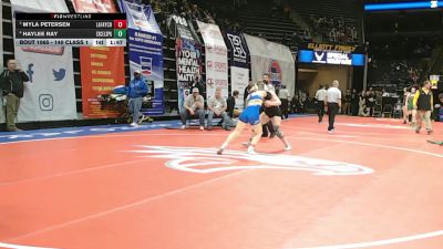 140 Class 1 lbs Champ. Round 1 - Myla Petersen, Lafayette County vs Haylee Ray, Excelsior Springs