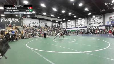 120 lbs 1st Place Match - Patrick Leffard, Chaparral vs Kaelib Garcia, Temecula Valley
