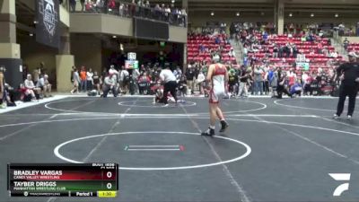 130 lbs Quarterfinal - Bradley Vargas, Caney Valley Wrestling vs Tayber Driggs, Manhattan Wrestling Club