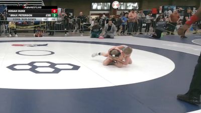 56 lbs Cons. Sub-semis - Josiah Duke vs Brax Peterson, Athlos Wrestling