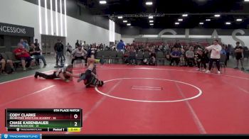 75 lbs Placement Matches (8 Team) - Chase Karenbauer, Minions Black (GA) vs Cody Clarke, Roundtree Wrestling Academy