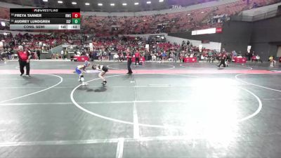 75 lbs Cons. Semi - Audrey Lundgren, Saint Croix Falls vs Freya Tanner, Riverdale Wrestling Club
