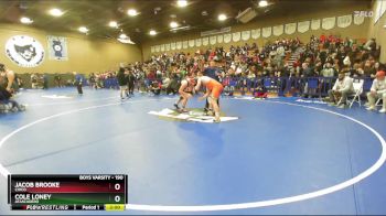 190 lbs Champ. Round 3 - Cole Loney, Atascadero vs Jacob Brooke, Chico
