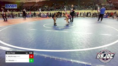 90 lbs Semifinal - Chanlee McKinney, Woodland Wrestling Club vs Heavyn Woods, F-5 Grappling