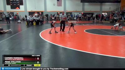 PW-3 lbs Cons. Round 1 - Camden Marshall, Mediapolis Youth Wrestling vs Fenix Stallman, Hammerin Hawks